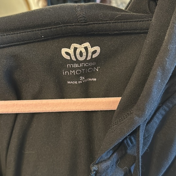 Maurices plus size Black Hoodie with Zipper - Picture 5 of 7